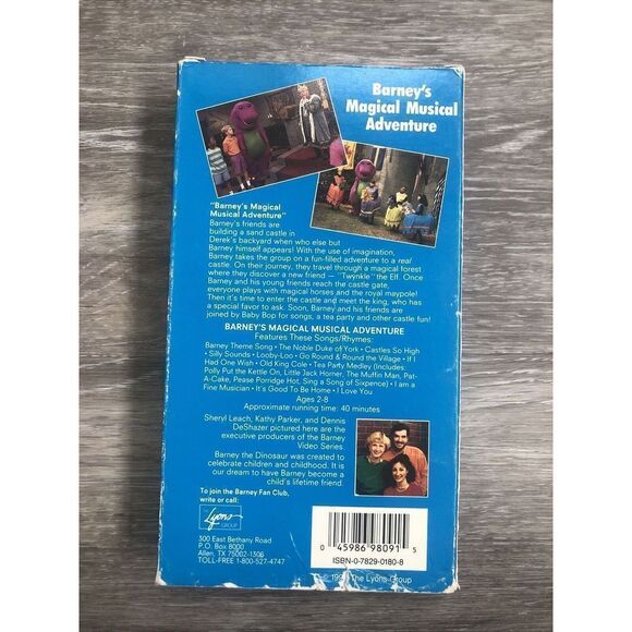 Barney - Barneys Magical Musical Adventure (VHS, 1993). Please Read - Picture 3 of 8